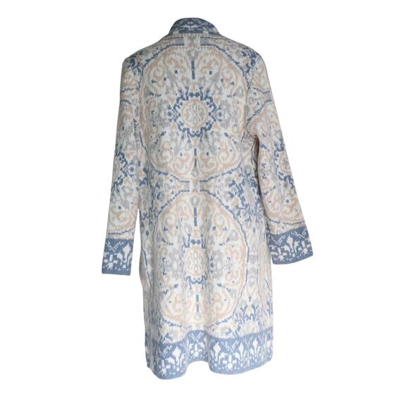 Soft Surroundings Barra Wool Cardigan Size 1X Medallion Fair Isles Cottagecore - Picture 3 of 10